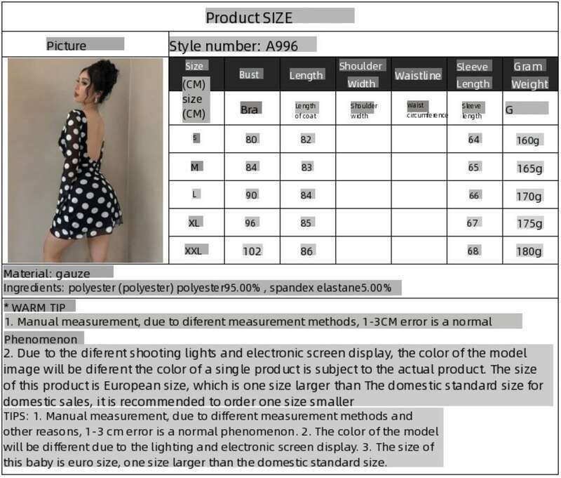 2025 Spring/Summer New Women's Sexy Polka Dot Backless Mesh Flared Sleeve Mini Dress_voghion.com