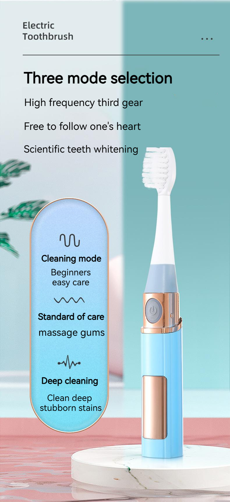 Spazzolino elettrico portatile da viaggio, set di coppia con 3 testine, ricaricabile, automatico, sbiancante per adulti, spazzola morbida con protezione_voghion.com