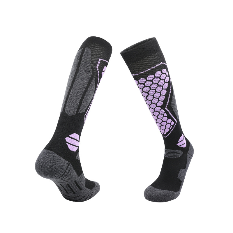 Winter professional ski socks thickened wool socks men and women long warm socks towel bottom sports snow socks wholesale_voghion.com