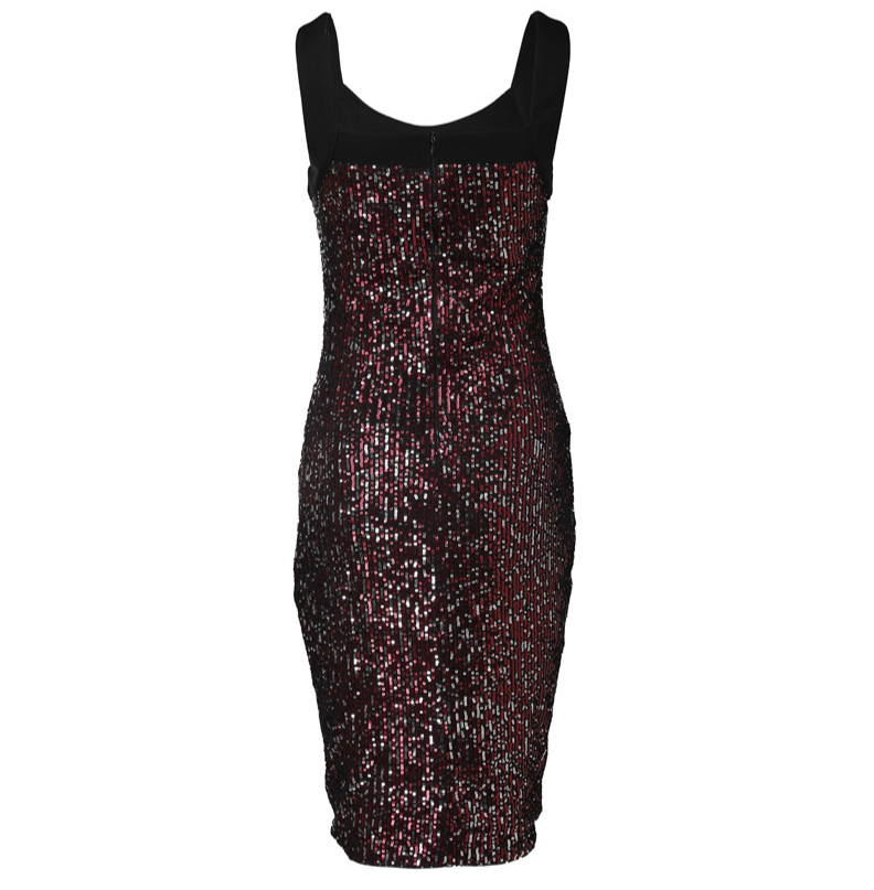 Abbigliamento donna ODS5341 serie nuovo stile scollo basso pied de poule abito attillato_voghion.com