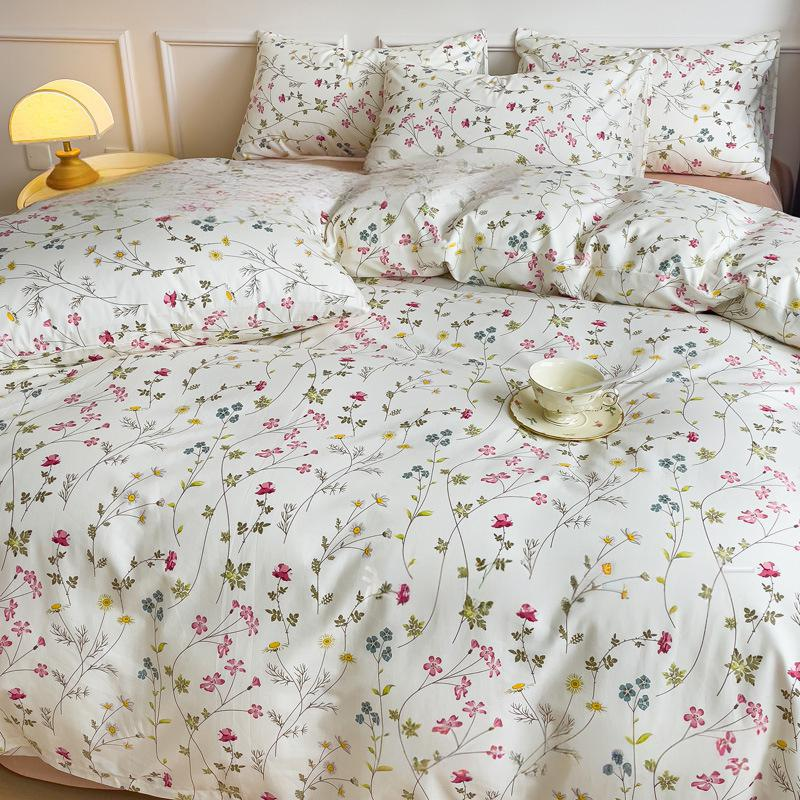 Home Textile Pure Cotton Quilt Cover Three Piece Set Full Size_voghion.com