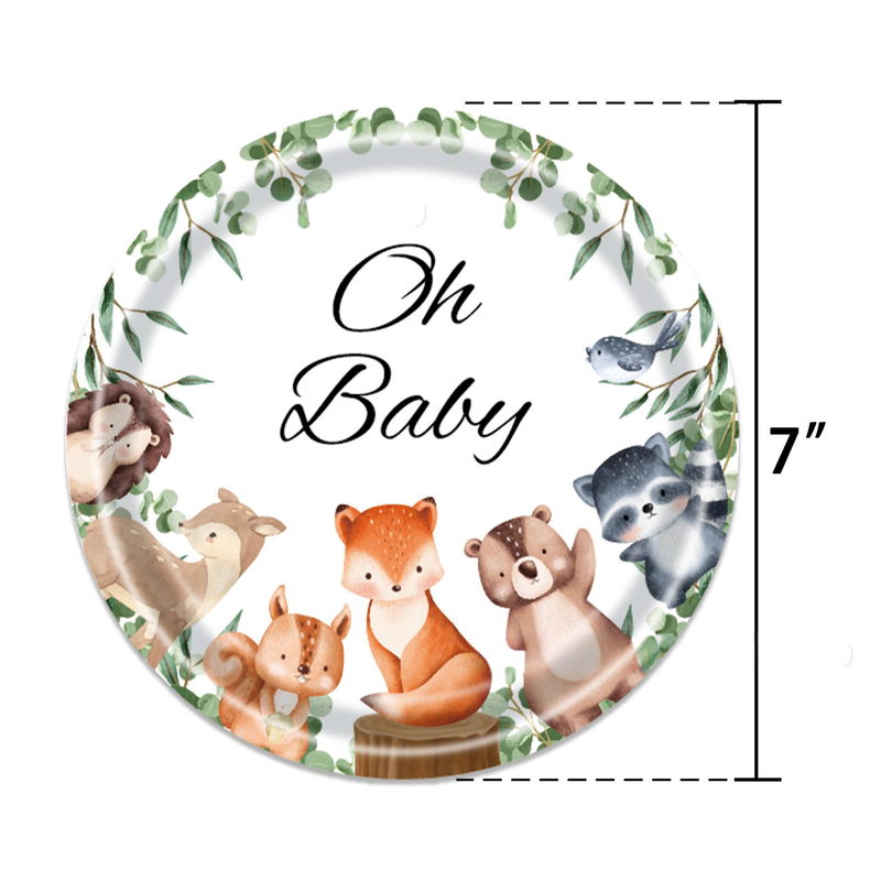 Décorations de fête DIY Nouvelle vaisselle de fête d'animaux de la jungle Décoration d'anniversaire pour enfants et bébés Thème forêt Assiettes en papier jetables Nappe_voghion.com