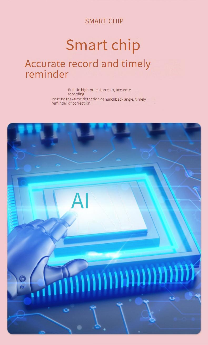 Centură de corecție cocoșată pentru copii, corector inteligent al posturii, vibrații Elf, memento pentru gât agățat, afișaj LCD, memento pentru postura de ședere_voghion.com