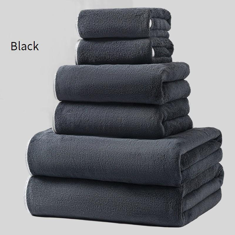 6-Piece Coral Fleece Towel Set - Ultra Soft & Super Absorbent (Bath Towel Hand Towel Face Towel Plush & Cozy Luxury SPA Quality)_voghion.com