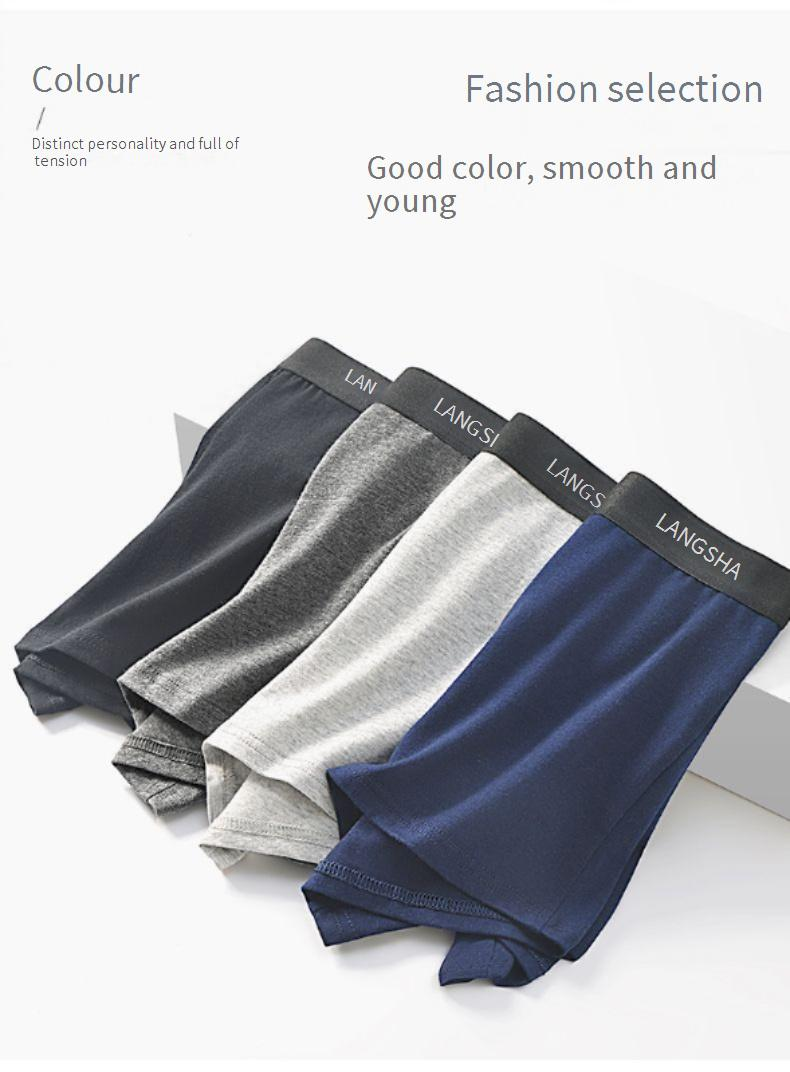 Unterwäsche Pure Briefs Mittlere Taille Atmungsaktive Dünne Herren Baumwolle Bequeme Boxershorts_voghion.com