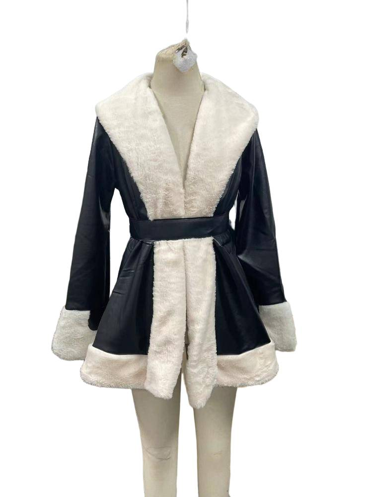 Women's Solid Color Casual Faux Leather_voghion.com