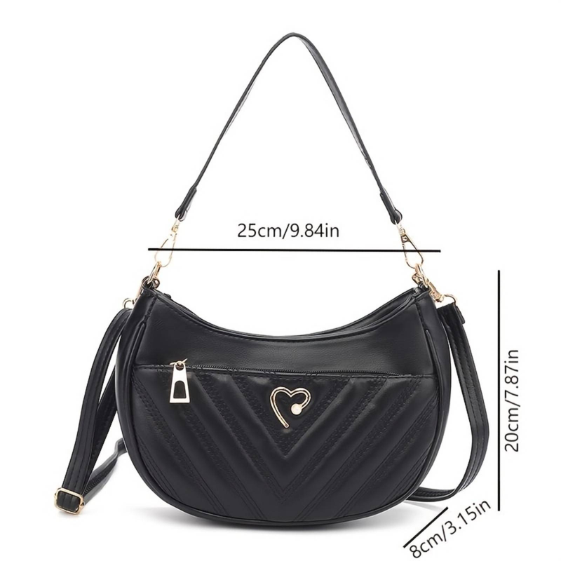 Elegant And Versatile Women's PU Material Women's Shoulder Bag, Styling Bag, Stitching, Three-layer Zipper Square Bag_voghion.com