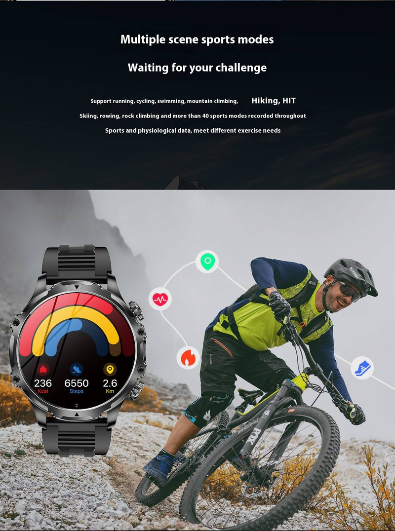 Bluetooth Arama Özellikli AK75 Akıllı Saat, 1.9 inç AMOLED Ekran, Kalp Atış Hızı ve Kan Oksijen Monitörü, Erkekler ve Kadınlar İçin Su Geçirmez Fitness Takip Cihazı_voghion.com