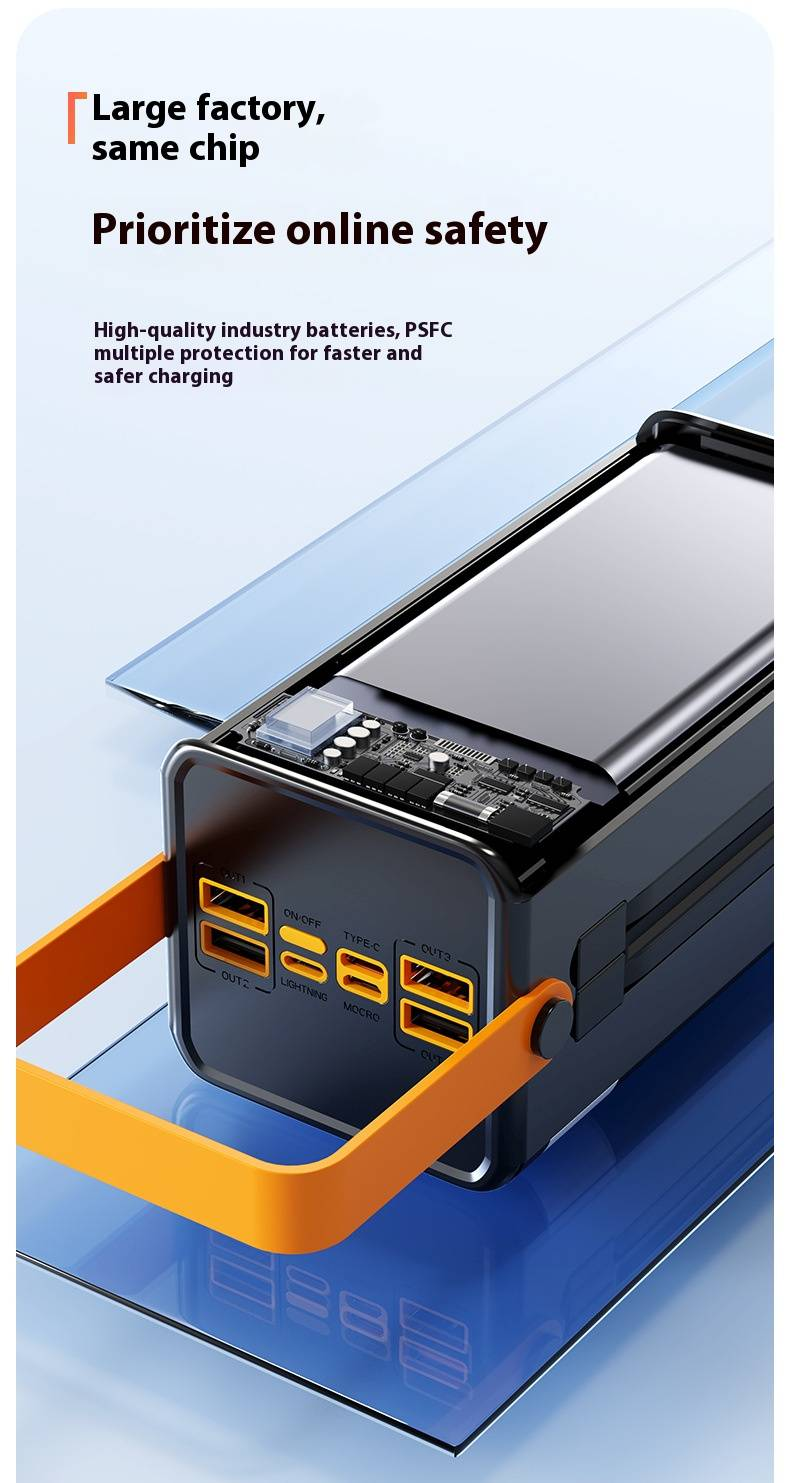 50000mAh Portable Charger With 22.5W Fast Charging, High-Capacity Power Bank For Outdoor Camping, Travel, And Emergency Use_voghion.com