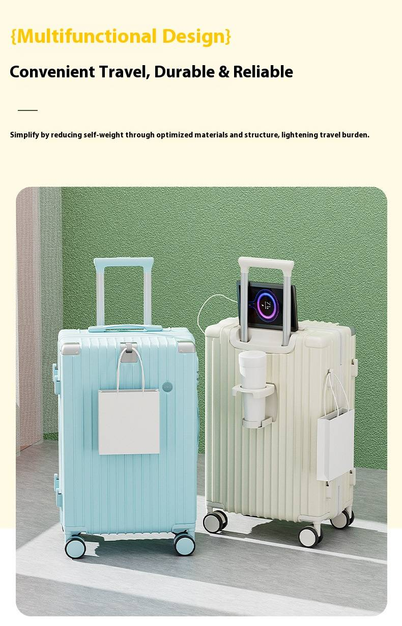 20" & 24" Carry-On Luggage Set With USB Port, Spinner Wheels & TSA Lock – Lightweight ABS+PC Suitcase In Pastel & Classic Colors_voghion.com