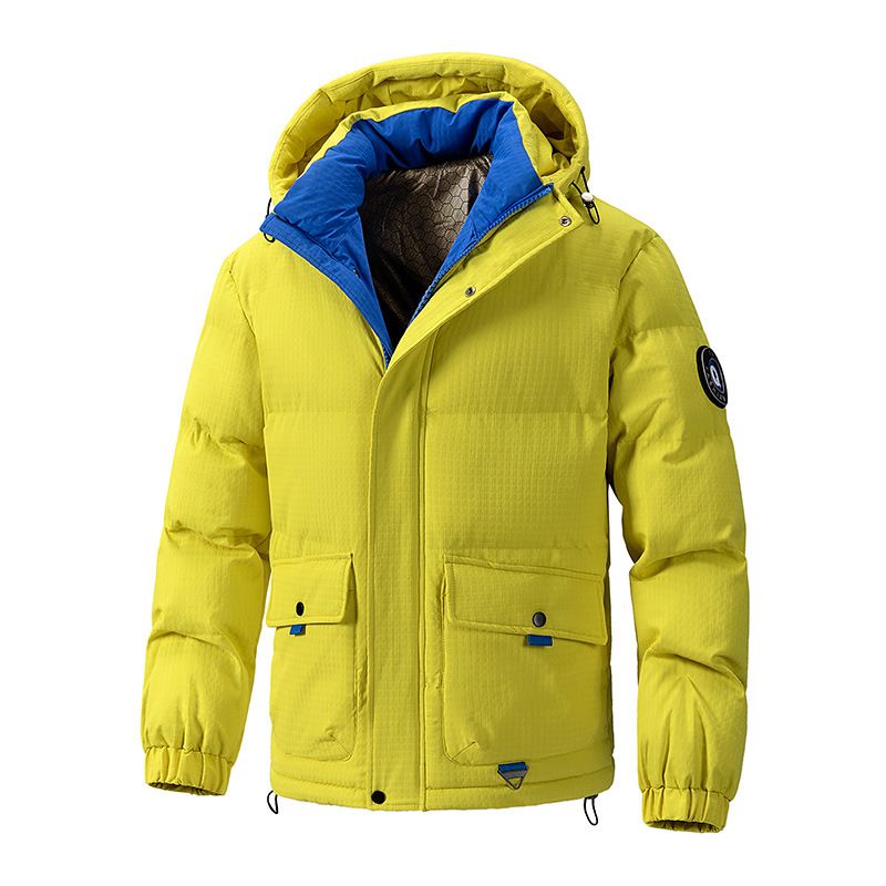 Herren-Winterjacke aus dicker Baumwolle mit Kapuze – Locker geschnittener, lässiger Parka-Mantel mit mehreren Taschen für Teenager und junge Erwachsene_voghion.com