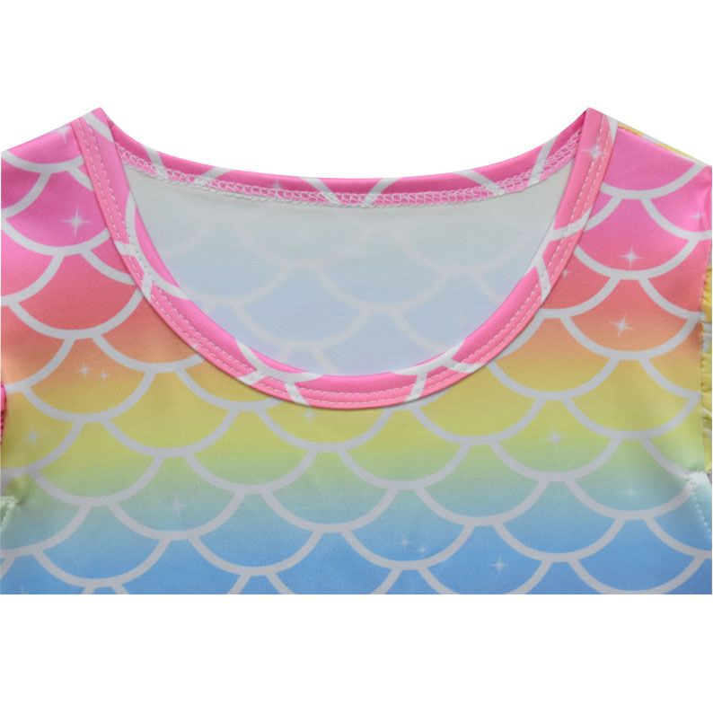 Dječja odjeća Dječja odjeća s motivom sirene Djevojačka haljina Spavaćica od ledene svile_voghion.com