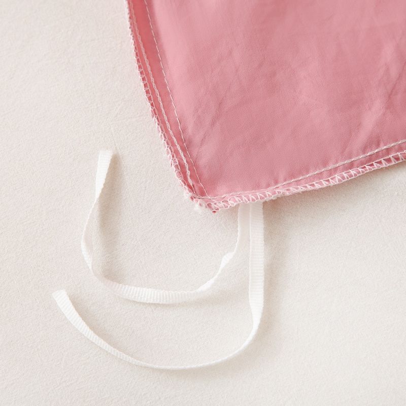 Nordisches geometrisches Bettbezug-Set – 3-teilige Jacquard-Bettwäsche mit altrosa Rautenmuster, Spannbettlaken-Stil_voghion.com