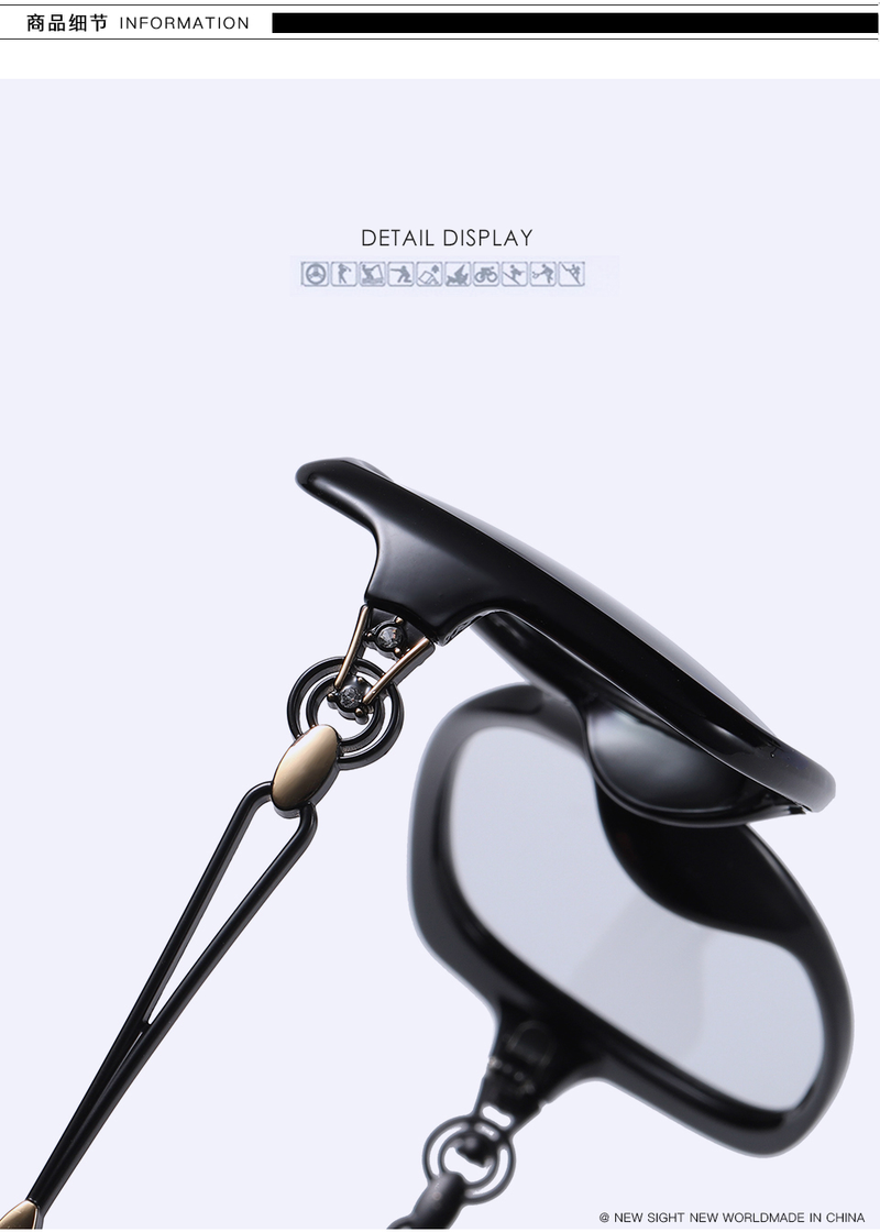 LIOUMO Occhiali da sole da donna polarizzati femminili Glae fotocromatici Shopping Eyewear Fahion Tea Frame UV400 zonnebril_voghion.com