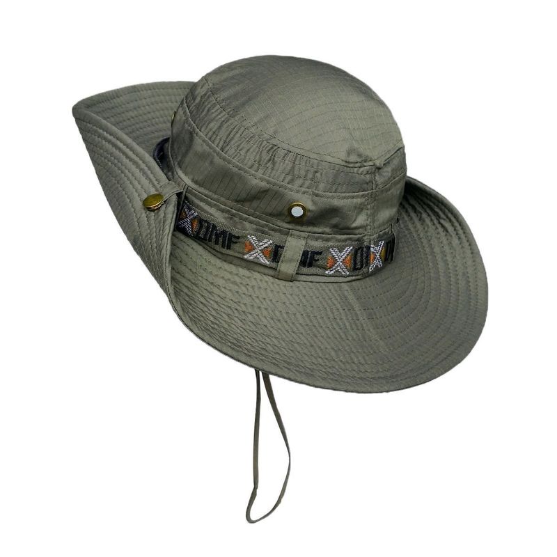 Summer Outdoor Hiking Men's Fisherman Wild Fishing UV Protection Breathable Bucket Hat_voghion.com