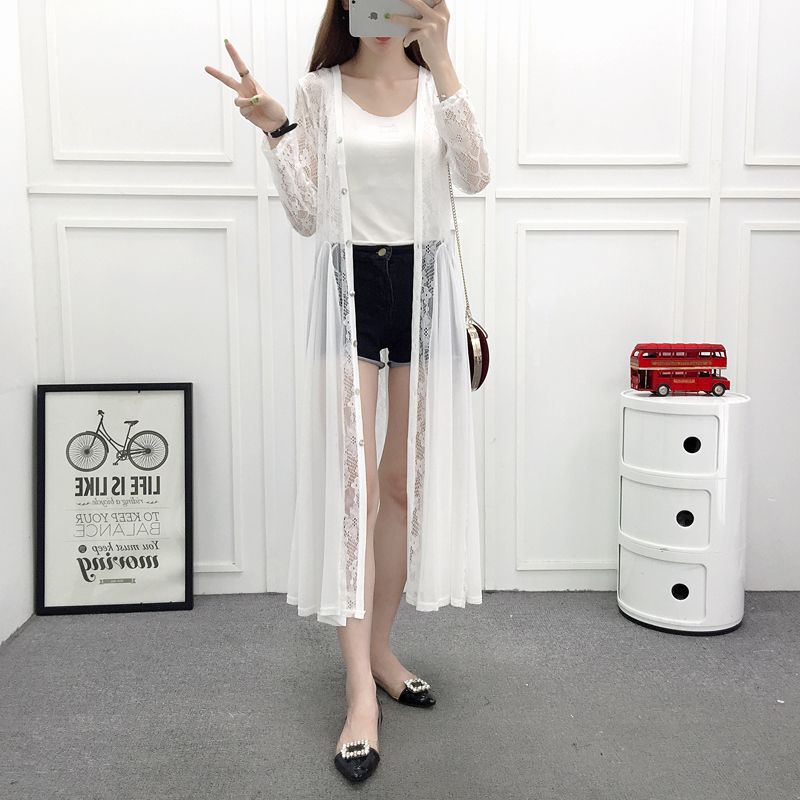 Camicia a maniche lunghe in pizzo in stile coreano_voghion.com