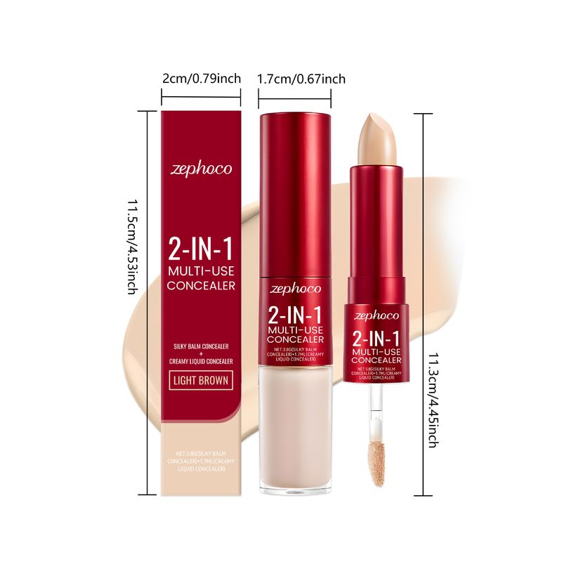 zephoco Liquid Concealer Series Natural Makeup Effect Lightweight And Comfortable Skin Tone Correction Oil Control_voghion.com
