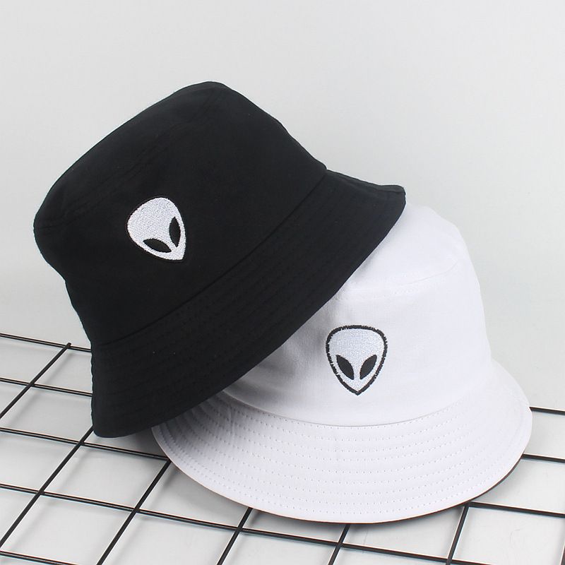 Nouveautés Nouveau Alien Pliable Seau Chapeau Femmes Plage Soleil Plat Chapeaux Hommes Pêcheur en plein air Hip Hop Cigarette Casquettes Boonie Cadeau_voghion.com