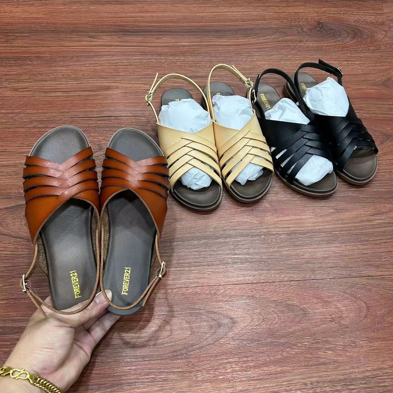 Women's Shoes trade original single flat herringbone type fashionable women's sandals buckle comfortable women's shoes_voghion.com