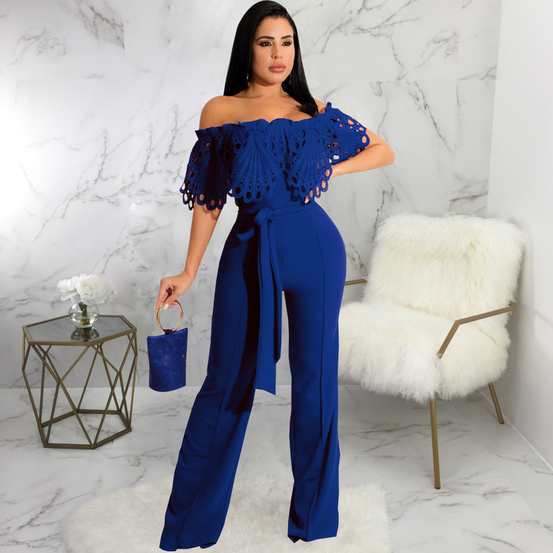 Europeisk och amerikansk sexig fashionabel enfärgad jumpsuit med tubtopp_voghion.com