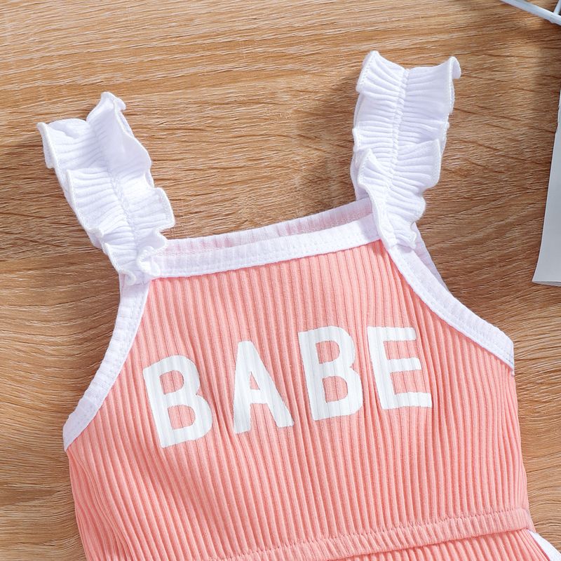 Treasure salary children's clothing letter puppet lace suspender bow shorts crawling clothes sports cute_voghion.com