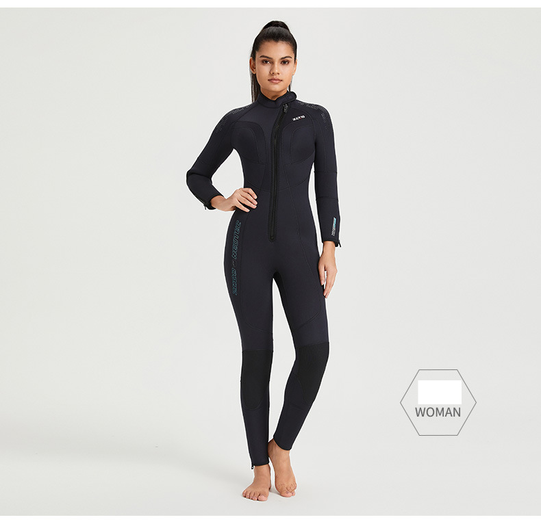Wetsuit Eendelig warm surfwetsuit van 5 mm voor dames. Slijtvast snorkelwetsuit voor dames_voghion.com