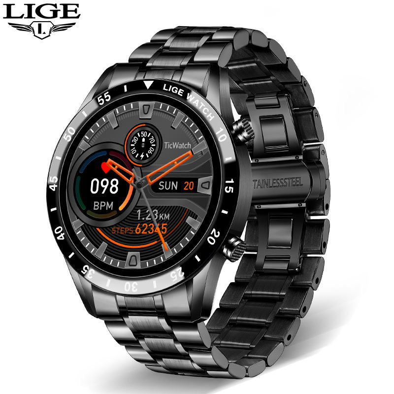 Dedicated full touch screen Bluetooth call smart watch IP67 waterproof pedometer heart rate sports watch_voghion.com