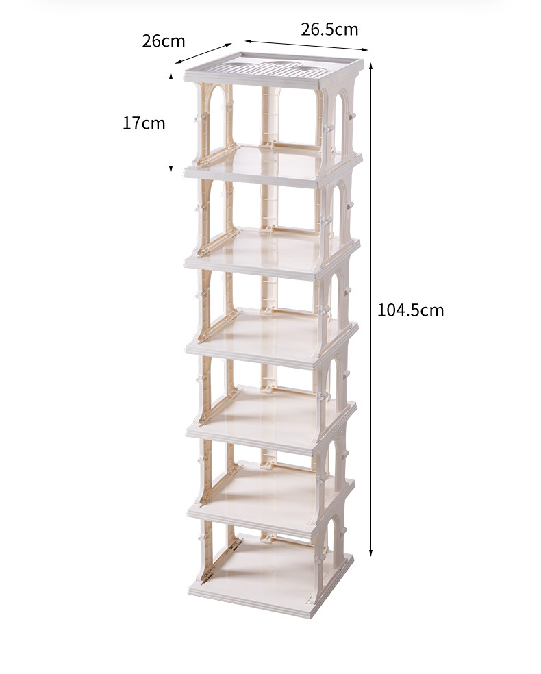 Foldable Shoe Rack For Beginners Shoe Rack For Door One Piece At A Time Household Multi Layer Small And Narrow Rental Room Simple Shoe Cabinet_voghion.com