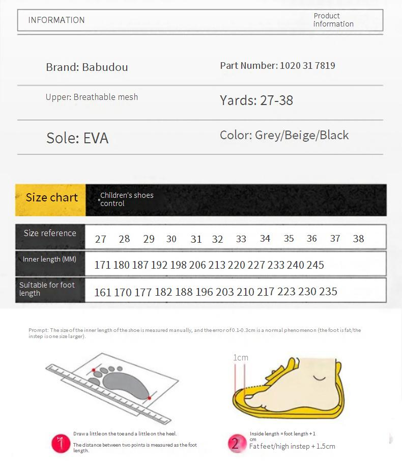 Sandales d'été pour garçons – Chaussures de plage fermées, antidérapantes et imperméables (pointures 28-39) – Semelle épaisse de style coréen pour enfants_voghion.com