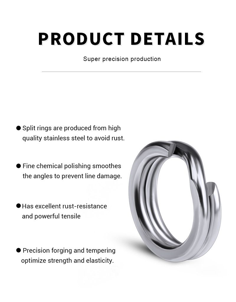 PROBEROS Stainless Steel Double-Layer Flattened Ring Lure Bait Loop_voghion.com