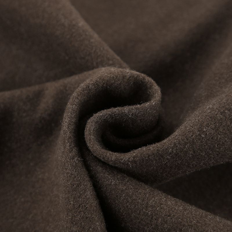 Damenbekleidung Langärmlige Tweedjacke mit Reißverschluss - Reversmantel mit entspannter Passform für Herbst und Winter, lässige, elegante Oberbekleidung_voghion.com