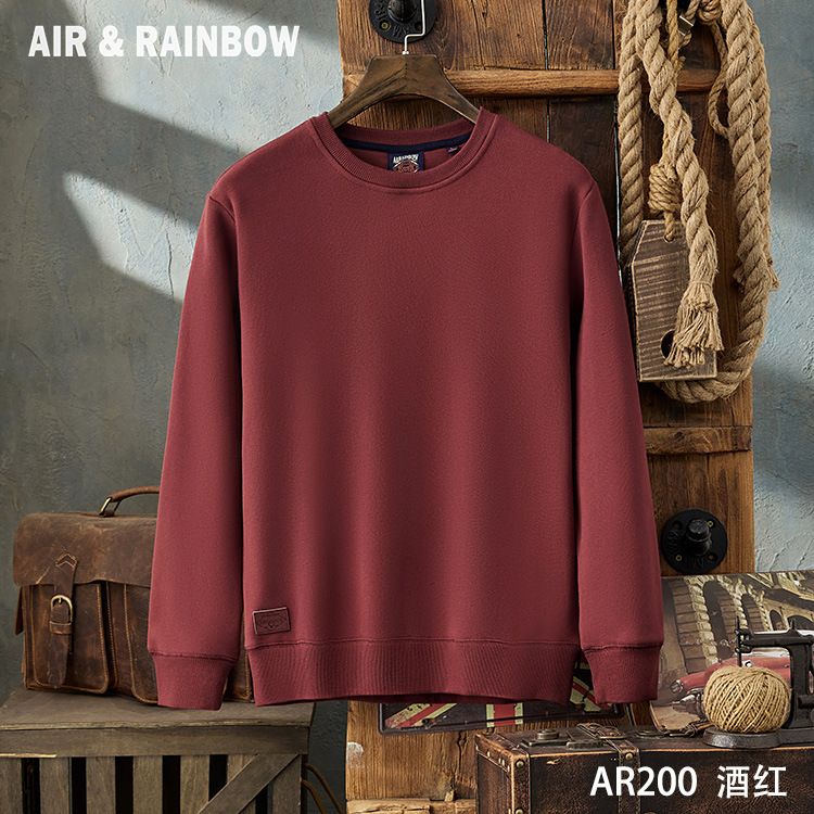 Herrenpullover aus hochwertigem Samt, schlicht, schwer, mit Rundhalsausschnitt und dicker Verarbeitung_voghion.com