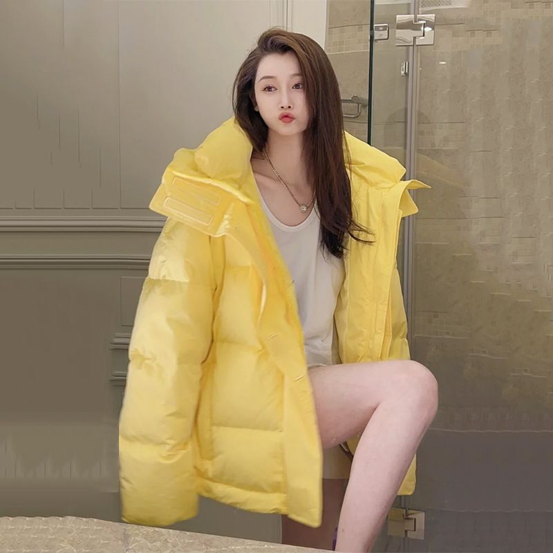 Pinghu Winter Korean Edition Dicke Mode Daunenjacke Damen New Style Western Breadms Warmer Mantel Trendy_voghion.com
