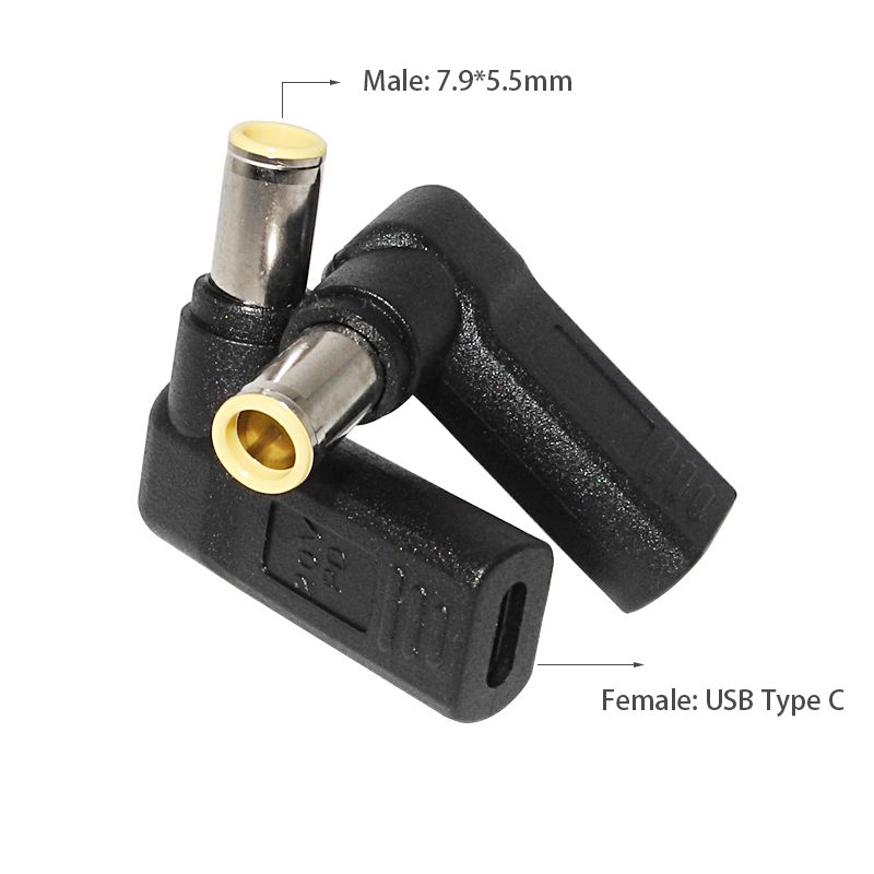Laptop Power Adapter Connector DC Plug USB Type C Female To Universal Male Jack Converter For HP Dell Asus Acer Lenovo_voghion.com
