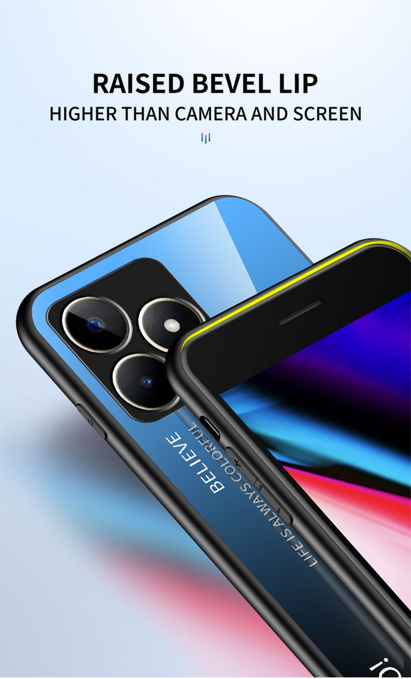 Gradiënt Gehard Glas Bescherm Case voor Realme C53 C55 C33 C35 C31 C30 C30S C15 C11 GT Neo 5 3T GT 3 2 Pro Master_voghion.com