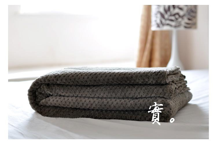Japanse mesh beibei deken winter solide flanellen borlaug deken kantoor dutje deken deken deken_voghion.com