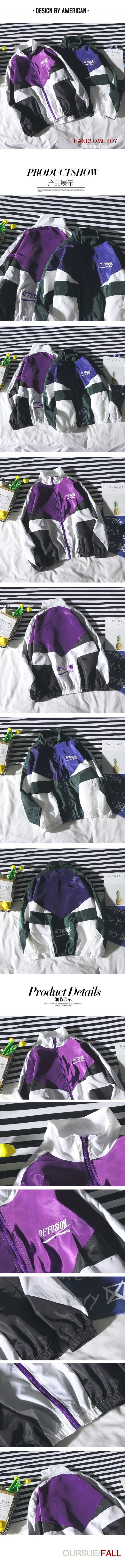 n Giacca college stile college Nuove coppie casual Giubbotti bomber ricamati con lettere Cappotto con cerniera patchwork allentato da strada_voghion.com