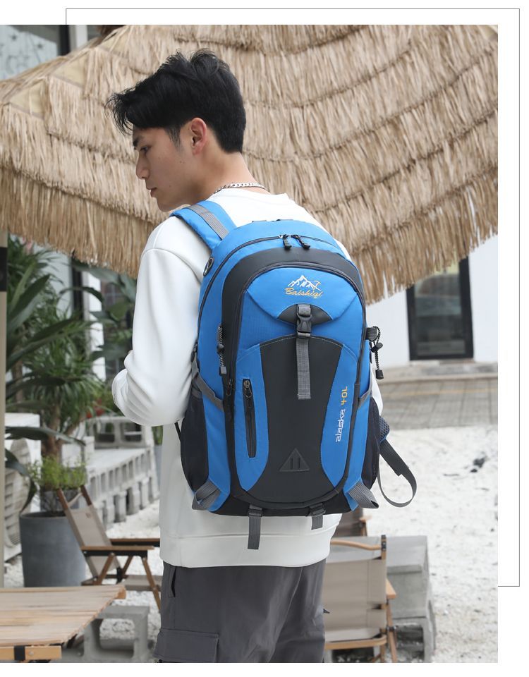 Outdoor-Wandern Große Kapazität Unisex Reiserucksack Doppelschulter Schultasche_voghion.com