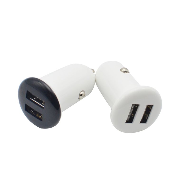 Muziekfestival 2.1A USB-poort Ronde ring Mini-oplaadapparaat Dual U-autolader_voghion.com