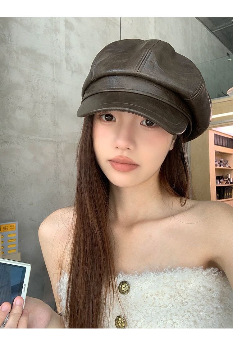 Duckbill Beret 2025 Herbst/Winter Neue achteckige Damenmütze_voghion.com