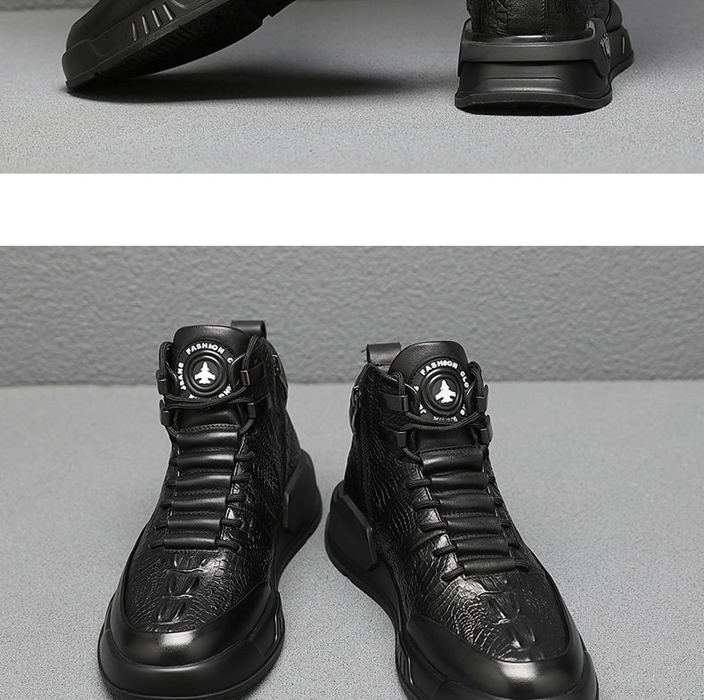 Botas Martin para hombre de invierno de corte alto de felpa, botas de nieve cálidas antideslizantes para trabajo británico, resistentes al frío e impermeables_voghion.com