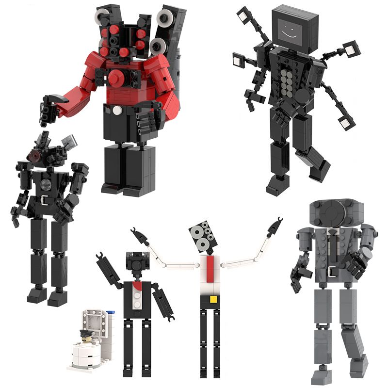Vse Moc New Skibidi Toilet The Audio and Camera Titan Man Building Blocks Toys DIY Opeke Toy For Child Rojstnodnevno božično darilo_voghion.com