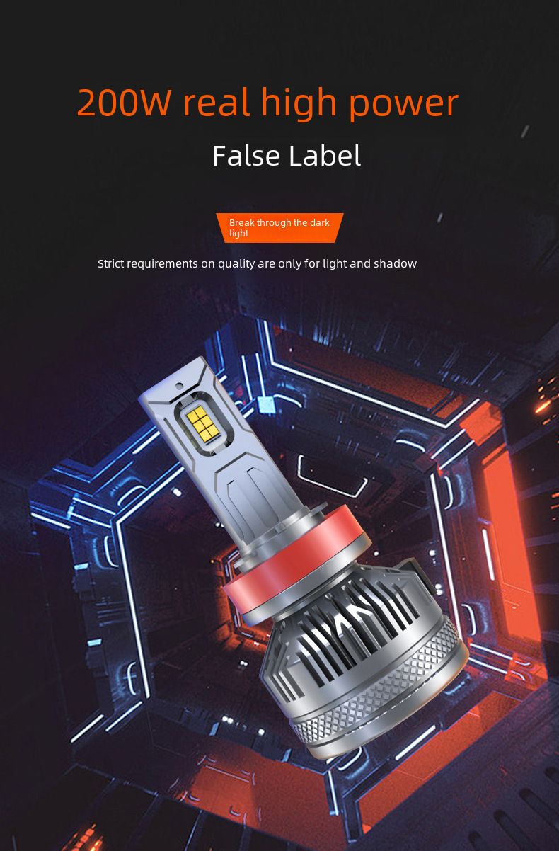 Yeni S13 araba led farları 200W kod çözme yüksek güç H7H11H4 yakın ve uzak ışık modifiye led farlar_voghion.com