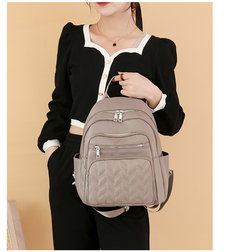 New Casual Women's Oxford Backpack, Stylish, Simple, Large Capacity Urban Commuting Travel Backpack_voghion.com