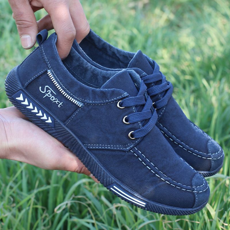 Scarpe da uomo in tela, nuove e morbide, casual, traspiranti, basse, con suola in gomma, da lavoro con un piede solo_voghion.com