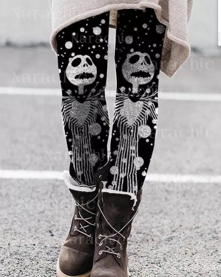 Leggings elasticizzati retrò stampati a vita alta stile caldo del commercio estero da donna_voghion.com
