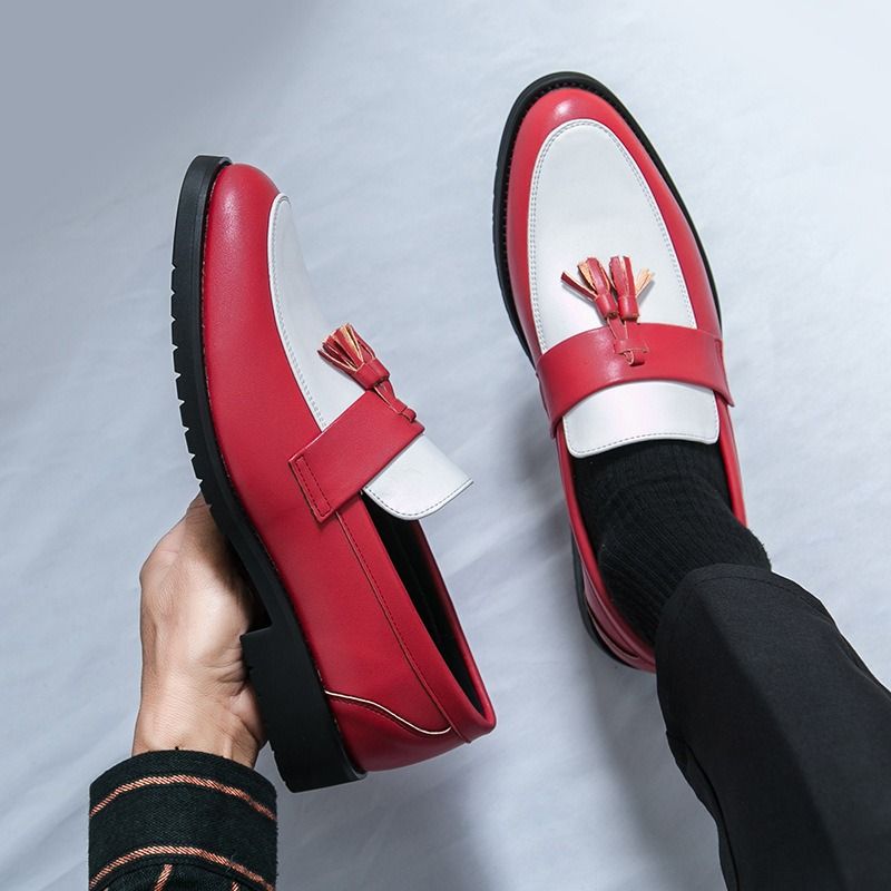 Scarpe Le Fu da uomo, primavera 2025, nuove, formali, in pelle, con nappine, un passo, taglia 46_voghion.com