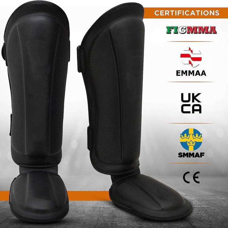 Protège-tibias de boxe adapté au taekwondo, au muay thaï, aux arts martiaux mixtes, aux manches de protection des jambes et aux combats d'arts martiaux_voghion.com