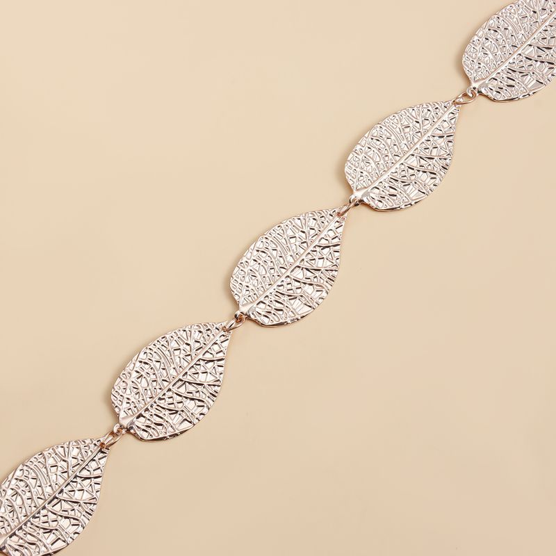 Accessori Ins Moda Stile retrò Foglia dorata Catena sottile per la vita Decorazione Abito sottile Cintura per abito_voghion.com