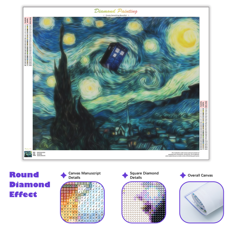 PhotoCustom Full Square Diamond Painting Starry Sky Scenery 5d Diy Round Diamond Embroidery Art Kits Handmade Artwork_voghion.com